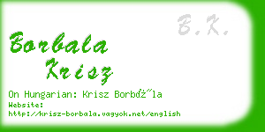 borbala krisz business card